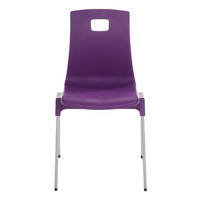 ST Classroom Chair Purple Poly Seat with Light Grey Duraform Frame CS30455 Front View