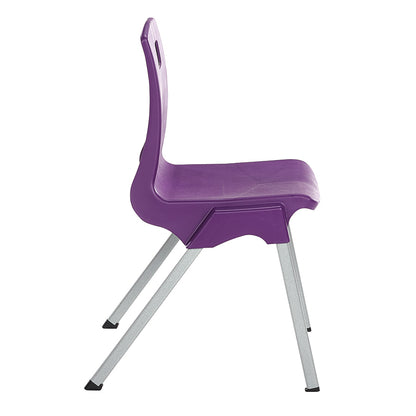 ST Classroom Chair Purple Poly Seat with Light Grey Duraform Frame CS30455 Side View