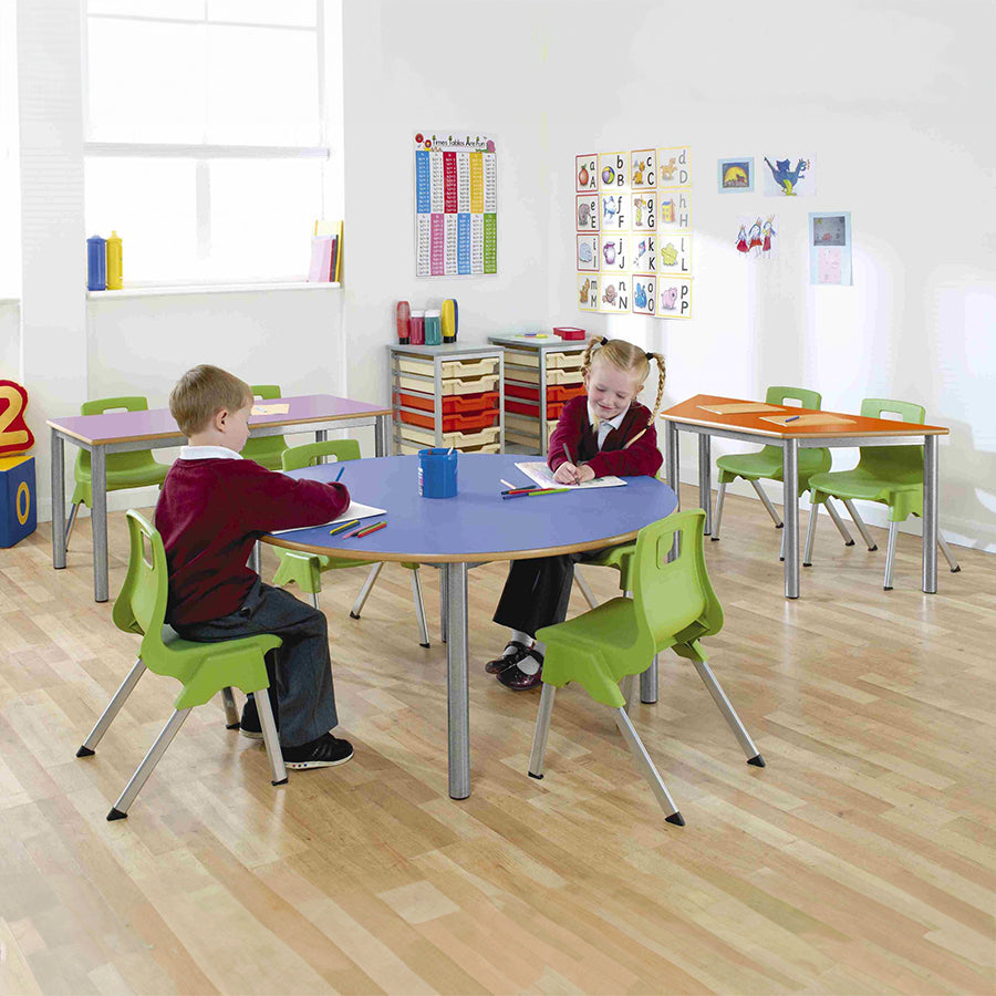 ST Classroom Chair Tangy Green Seat with Light Grey Duraform Frame Lifestyle Image