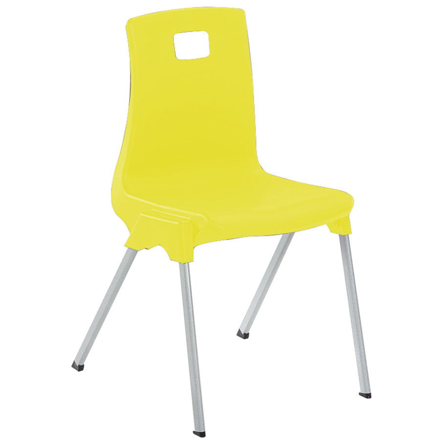 ST Classroom Chair Yellow Poly Seat with Light Grey Duraform Frame CS30455