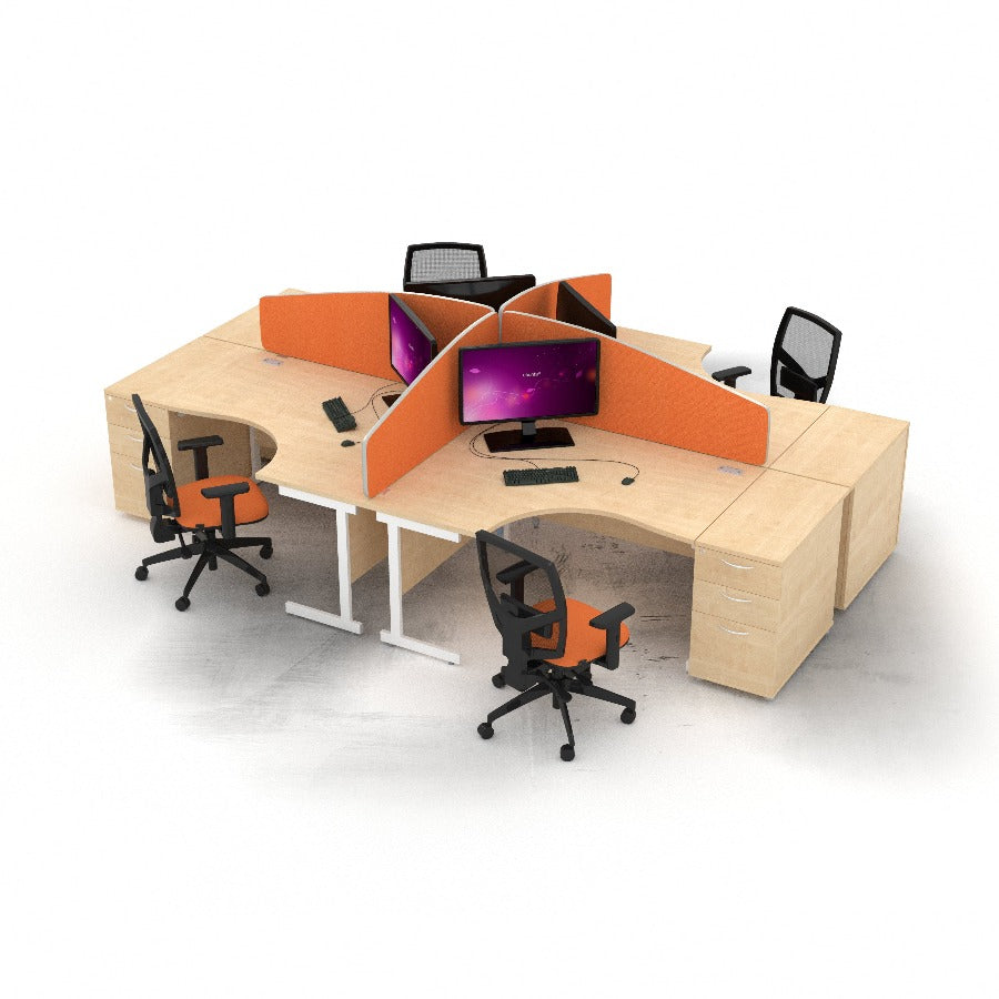 Satellite Pedestal 3 or 4 drawer desk high