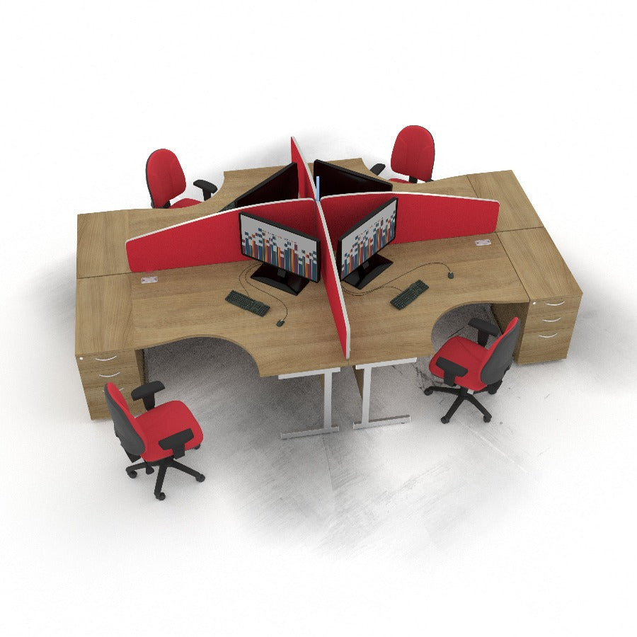 Satellite Pedestal 3 or 4 drawer desk high