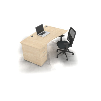 Satellite Cantilever Desk Left Wave Workstation (Available in 1200 / 1600 / 1800mm)