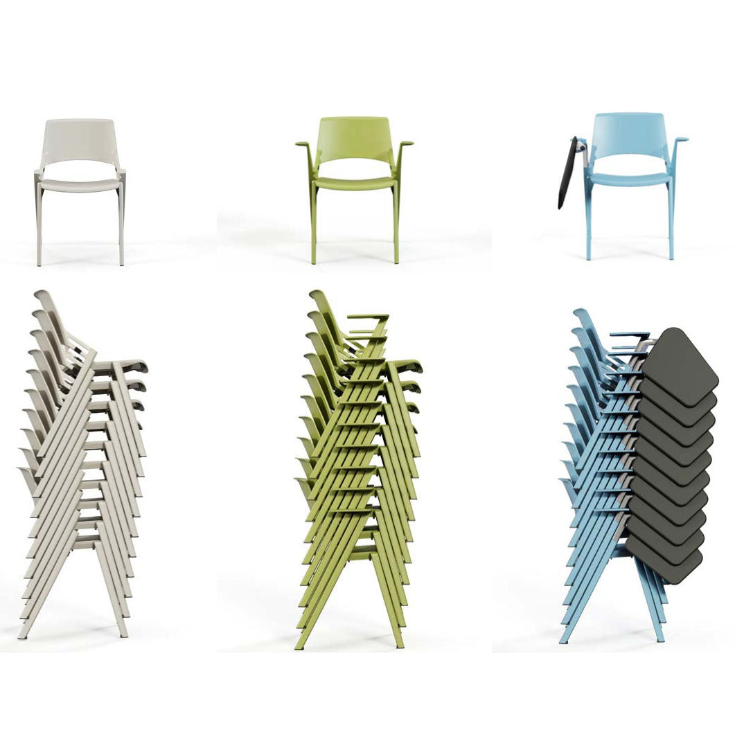 Myke Stacking Chair With Arms & Tablet