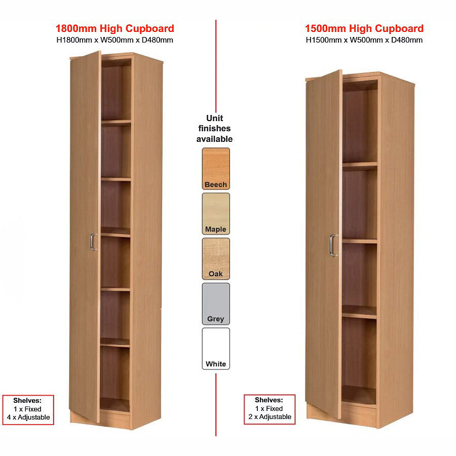 Smart Storage Single Premium High Cupboard W500mm