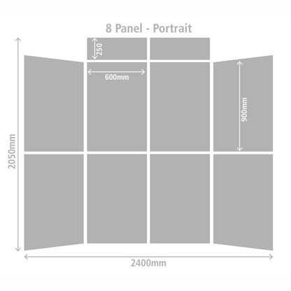 Light Weight Fold-Up Display Screen - 8 Panels