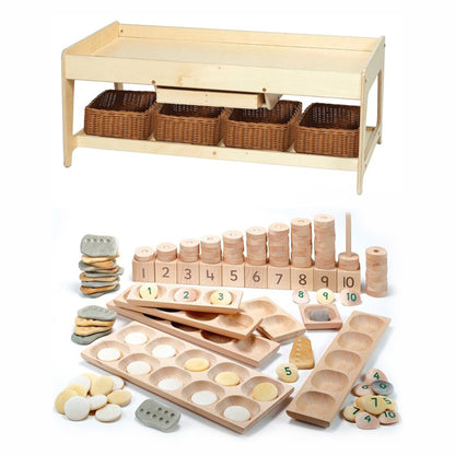 Investigative Play Table with 4 Clear Tubs or Baskets
