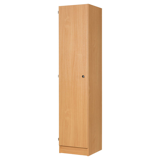 Secondary Height One Door Premium Wooden Locker - H1800mm Flat Top with knob handle