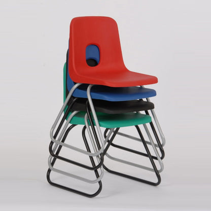 Series E Poly Skid Base Chair School chairs Stacked