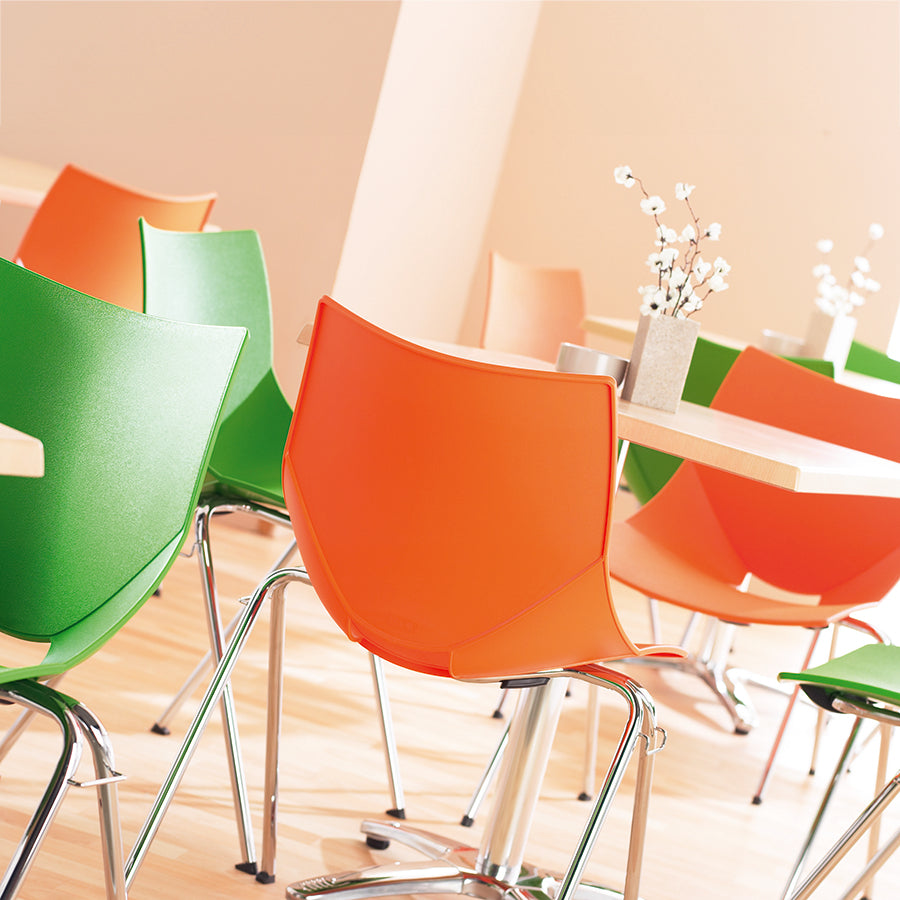 Shell Chair Green and Orange CS50950 Lifestyle Image