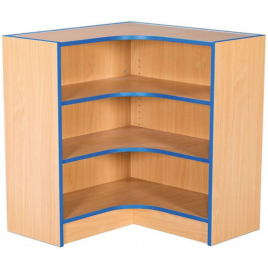Smart Storage 750mm Flat Top Internal Corner Library Bookcase with 2 shelves