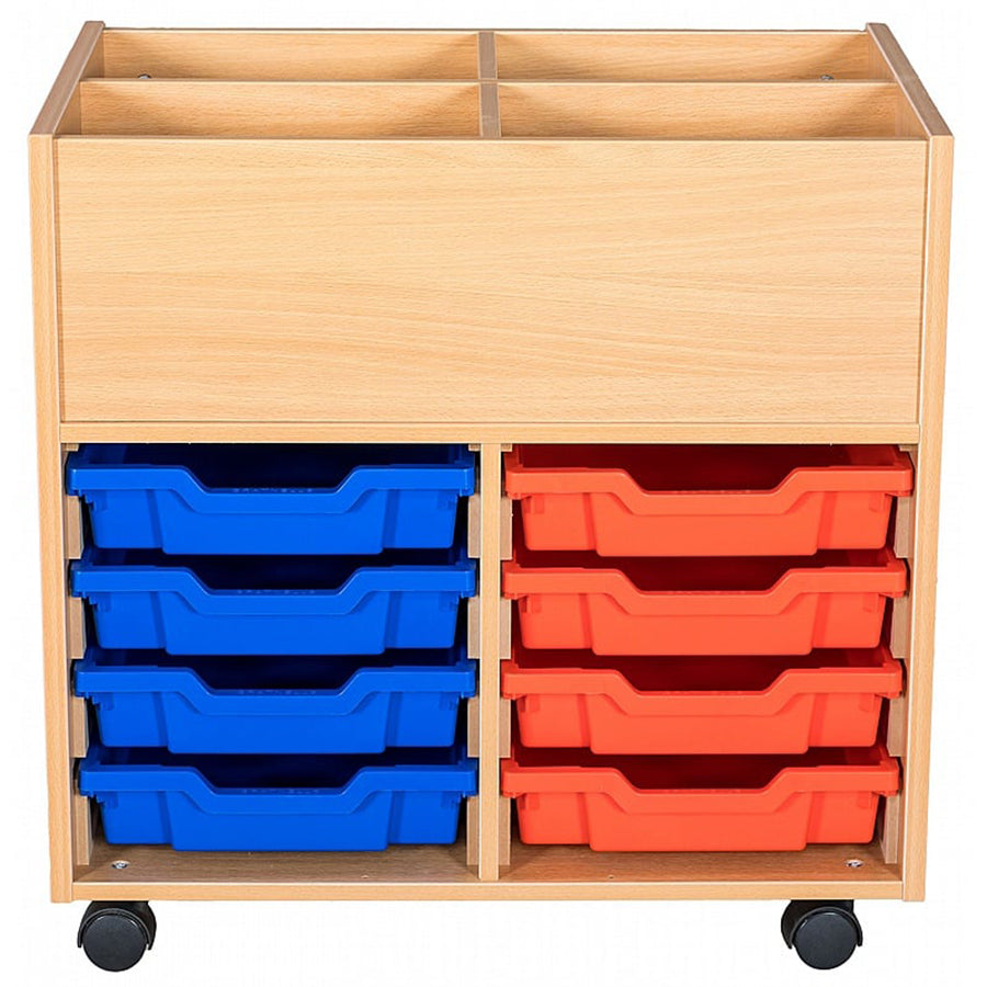 Smart Storage 8 Gratnells Tray Mobile Kinderbox Book Trolley 2
