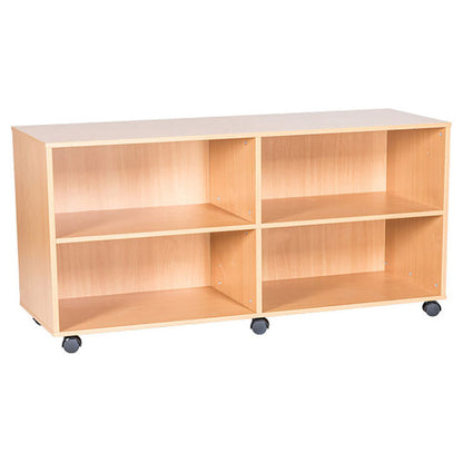 Smart Storage Double Mobile Open Shelf H615 x W1358 x D460mm