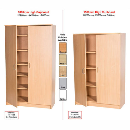 Smart Storage Double Premium High Cupboards W1000mm - 2 Heights