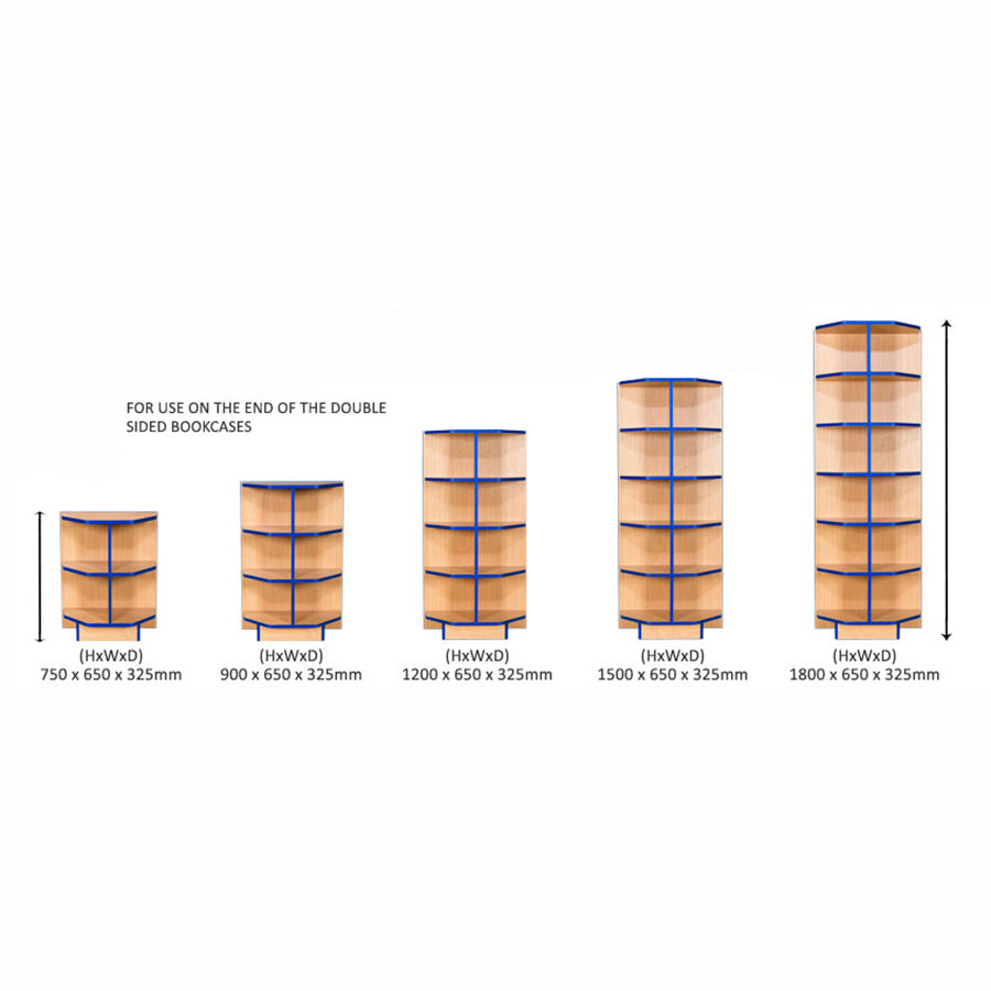 Smart Storage 650mm End Cap Flat Top Fixed Shelf Bookcase – Morleys ...