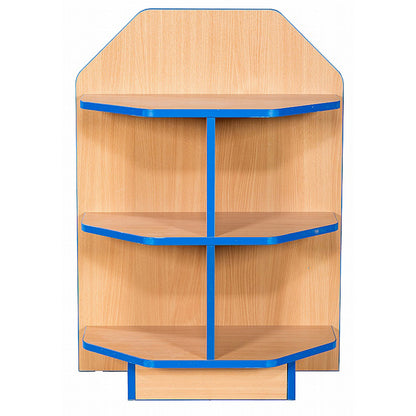 Smart Storage Folio 650mm Wide End Cap Bookcase with 2 shelves front view