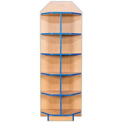Smart Storage Folio 650mm Wide End Cap Bookcase with 5 shelves front view