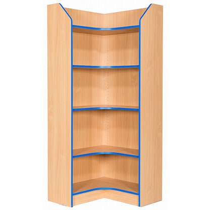 Smart Storage Folio 750mm Internal Corner Bookcase with 4 shelves