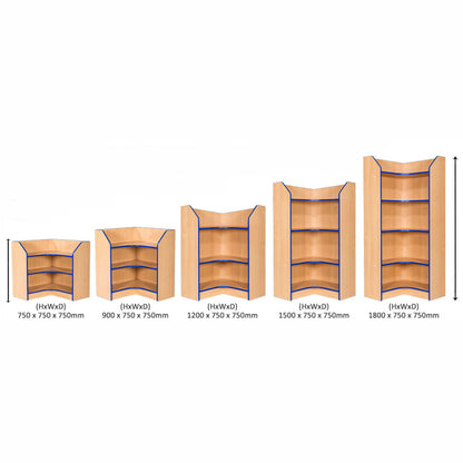 Smart Storage Folio 750mm Internal Corner Bookcases