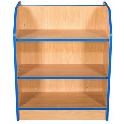 Smart Storage Folio 750mm Wide Double Library Bookcase with 2 Shelves per side front view