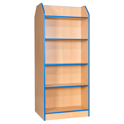 Smart Storage Folio 750mm Wide Double Library Bookcase with 4 Shelves per side