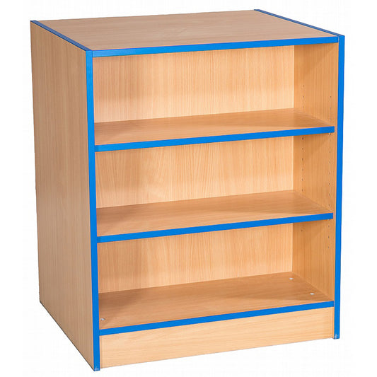 Smart Storage Folio 750mm Wide Double Sided Flat Top Library Bookcase with 2 shelves