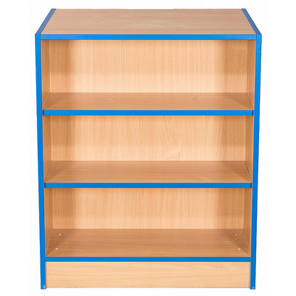 Smart Storage Folio 750mm Wide Flat Top Library Bookcase with 2 shelves front view