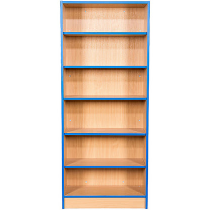 Smart Storage Folio 750mm Wide Flat Top Library Bookcase with 5 shelves front view