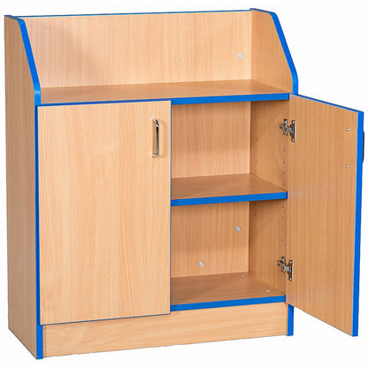 Smart Storage Folio 750mm Wide Library Bookcase Cupboard with open door and 1 internal shelf