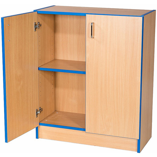 Smart Storage Folio 750mm Wide Library Flat Top Bookcase Cupboard open door with 1 shelf