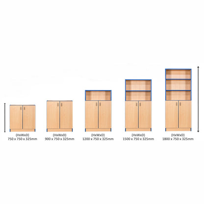Smart Storage Folio 750mm Wide Library Flat Top Bookcase Cupboards