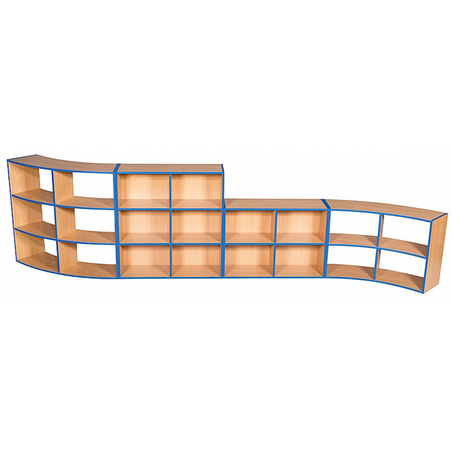 Curved Storage Racks Smart Storage Two Tier Curved Open Back 2+2 Shelf Unit – Morleys ...