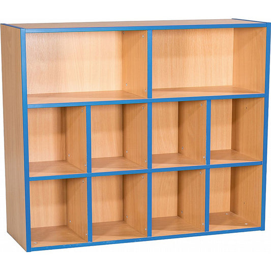 Smart Storage KubbyKurve Library Two Tier 2+4+4 Shelf Unit W1000mm