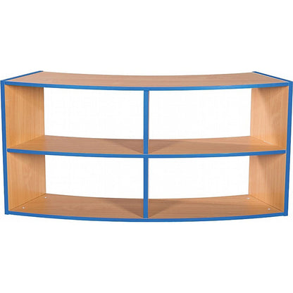 Smart Storage KubbyKurve Library Two Tier Curved Open Back 2+2 Shelf Unit