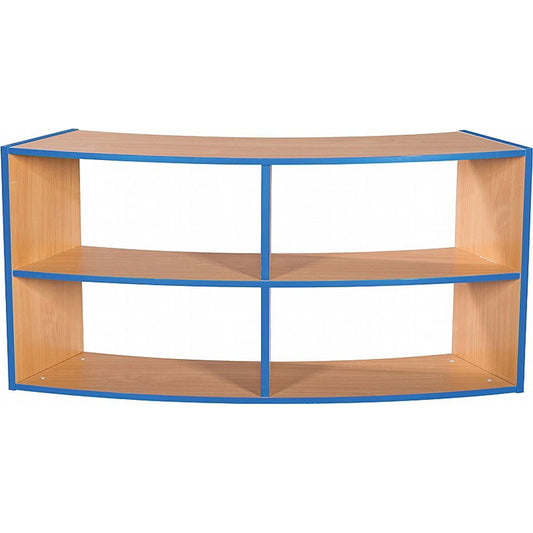 Smart Storage KubbyKurve Library Two Tier Curved Open Back 2+2 Shelf Unit