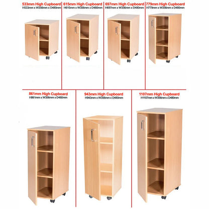 Smart Storage W356mm Single Cupboards - 7Heights