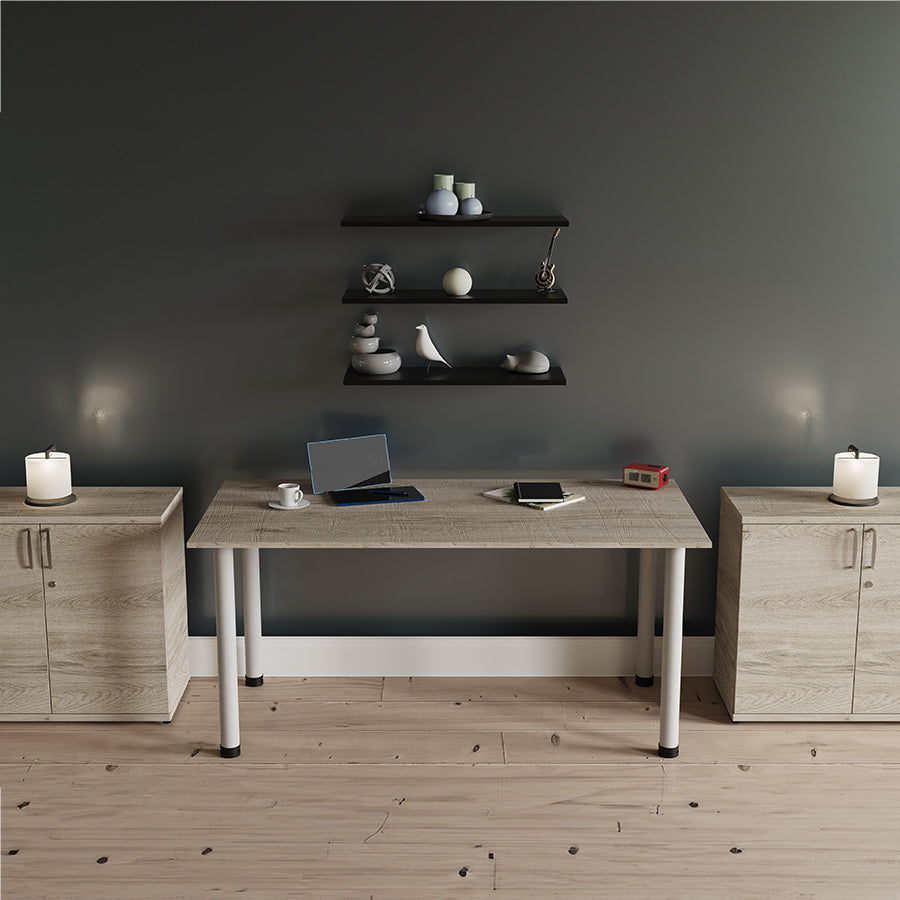 Impulse Straight Table With Post Leg