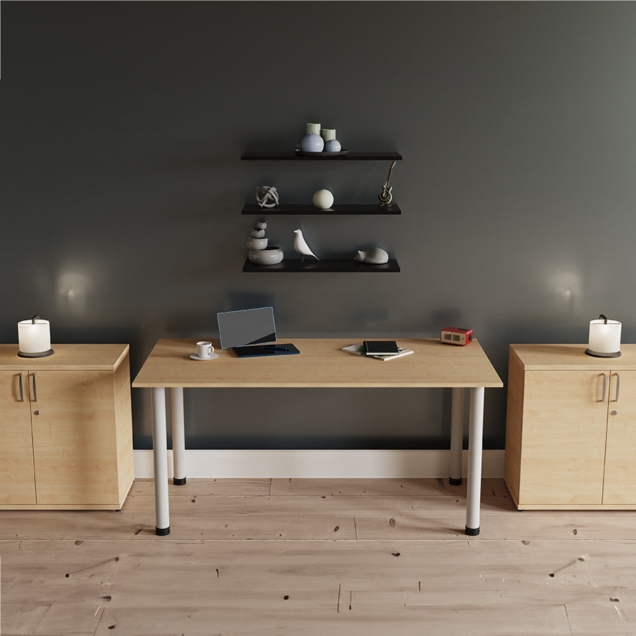 Impulse Straight Table With Post Leg