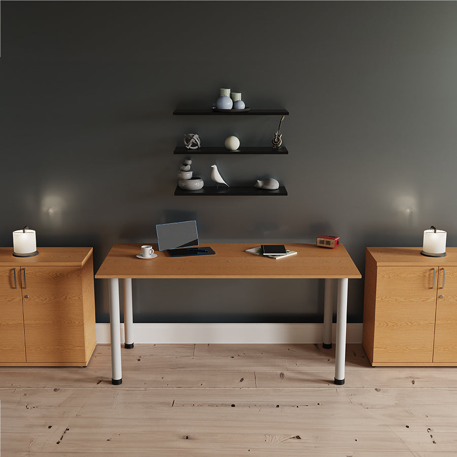 Impulse Straight Table With Post Leg