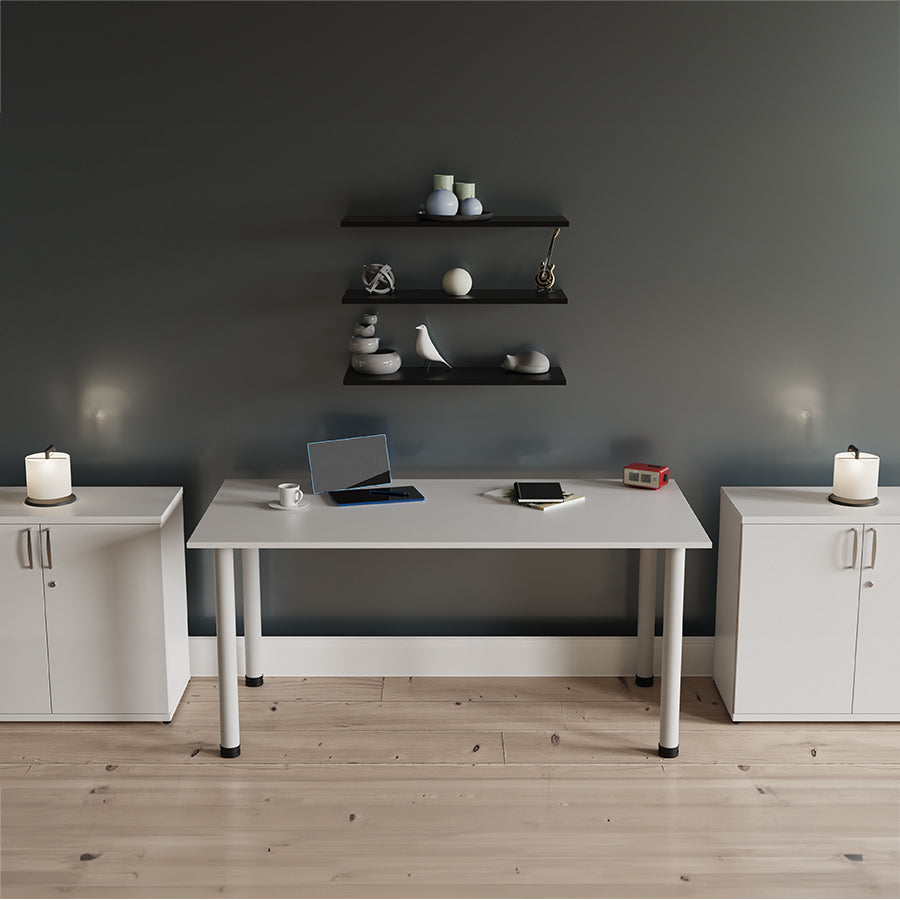 Impulse Straight Table With Post Leg