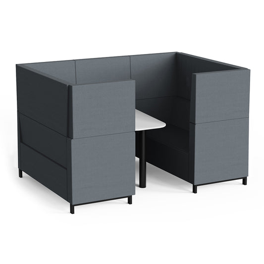 Brixton High Back Meeting Booth 4 Seater