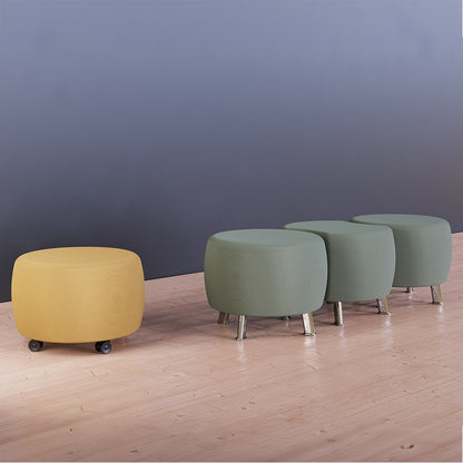 Selby Scalloped Round Pouf