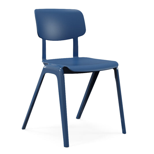 Sutton Chair One Piece Polypropylene Denim Side View
