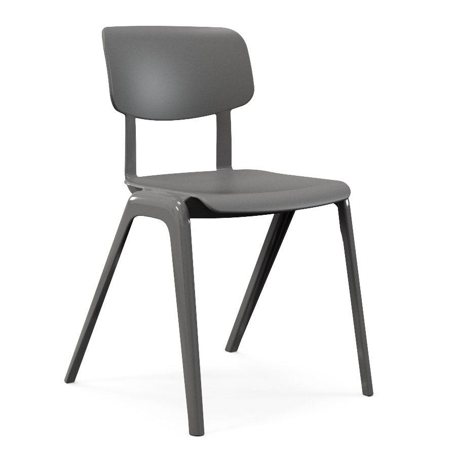 Sutton Chair One Piece Polypropylene Iron Grey Side View