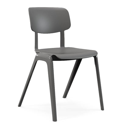 Sutton Chair One Piece Polypropylene Iron Grey Side View
