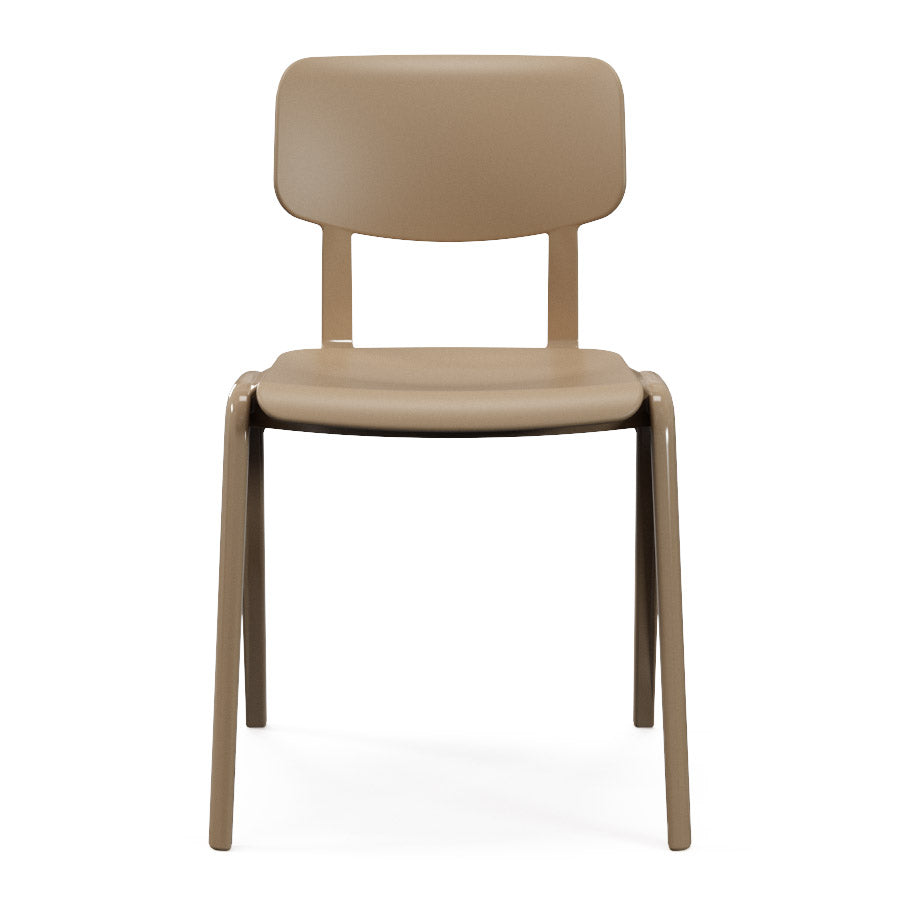Sutton Chair One Piece Polypropylene Latte Front View