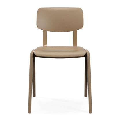 Sutton Chair One Piece Polypropylene Latte Front View