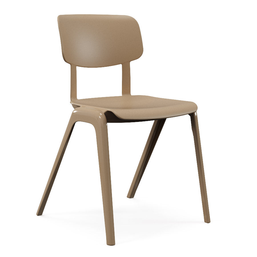 Sutton Chair One Piece Polypropylene Latte Side View