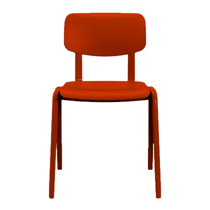 Sutton Chair One Piece Polypropylene Terracotta Front View