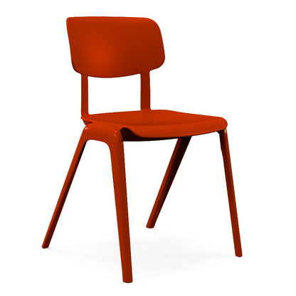 Sutton Chair One Piece Polypropylene Terracotta Side View